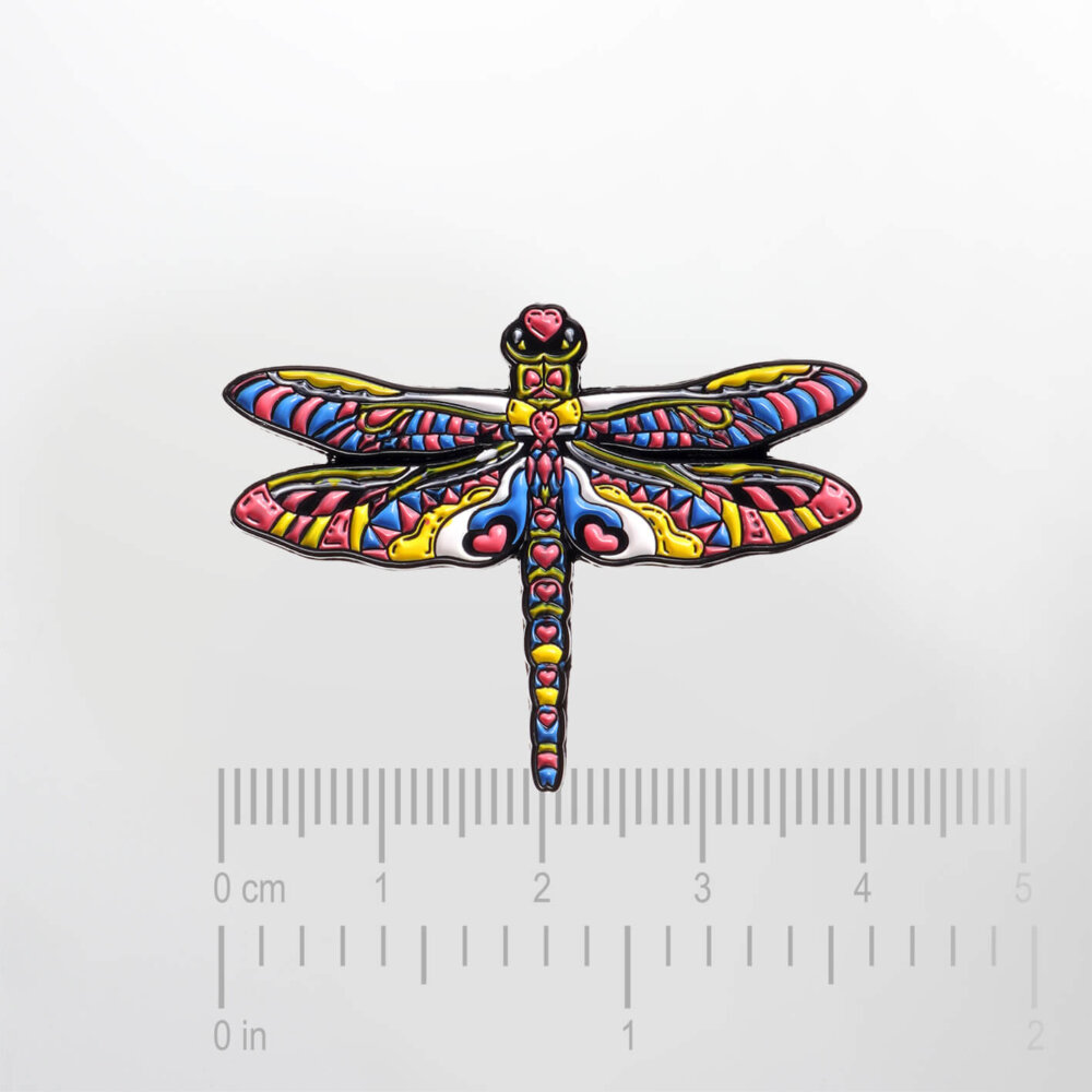 Colorful Dragonfly – Smaltovaný odznak (#191) - Image 2