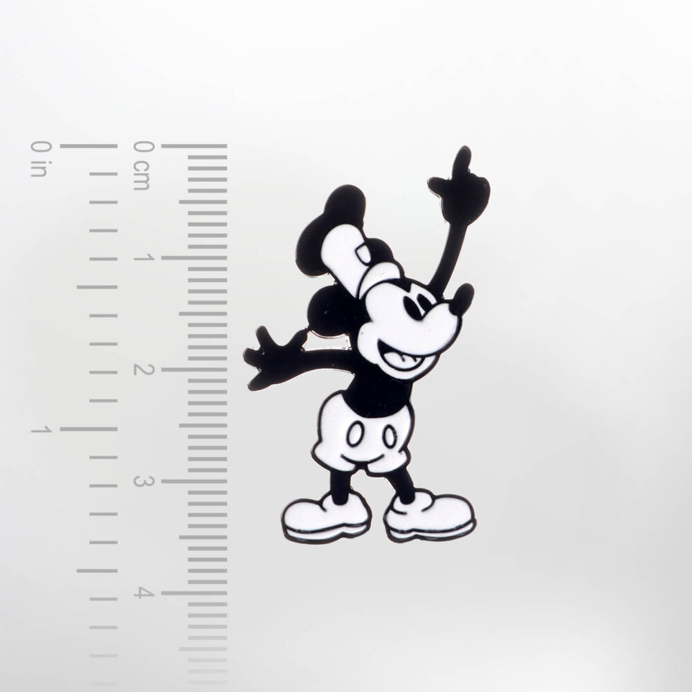 Old-school Mickey Mouse – Smaltovaný odznak (#269) - Image 2