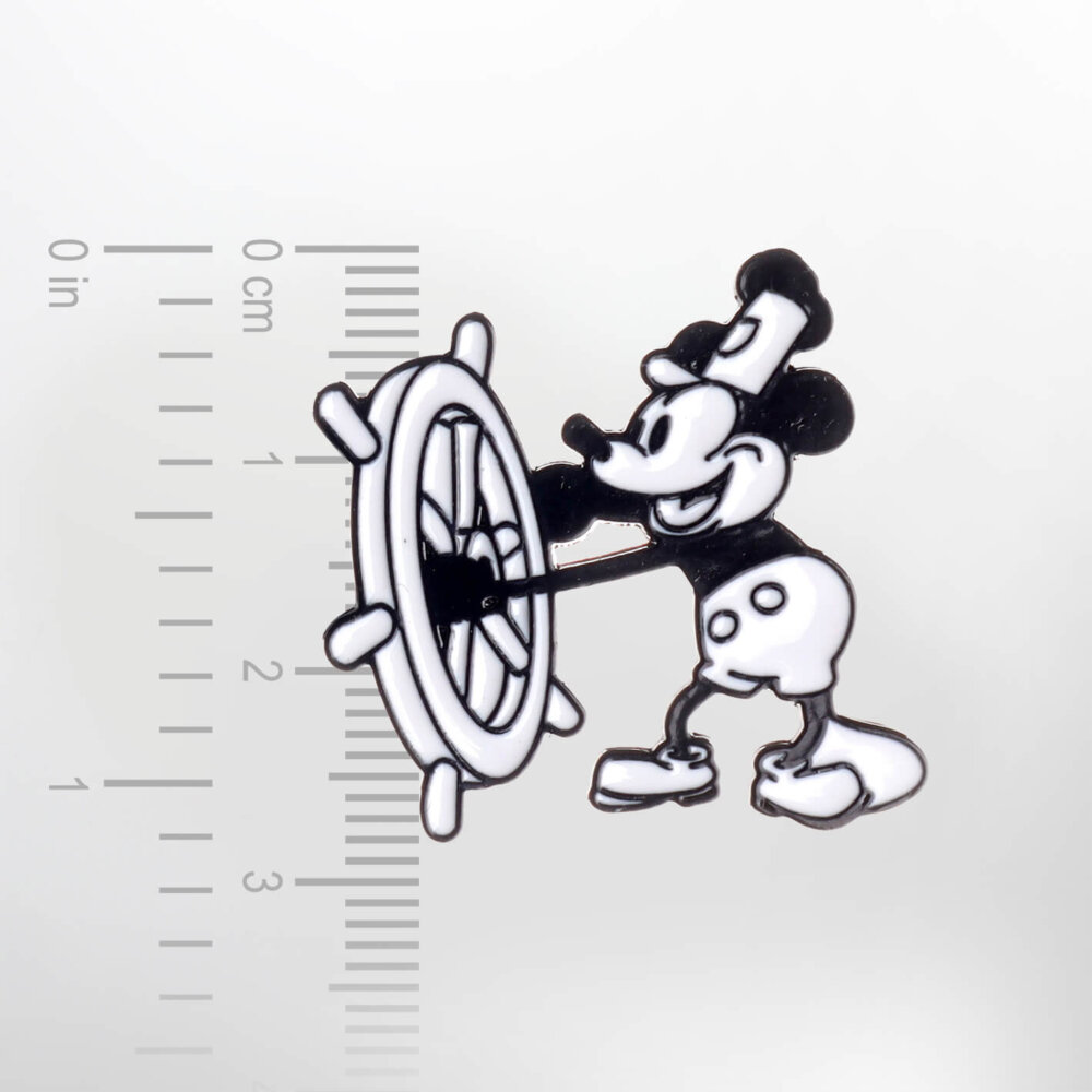 Old-school Mickey Mouse – Smaltovaný odznak (#293) - Image 2