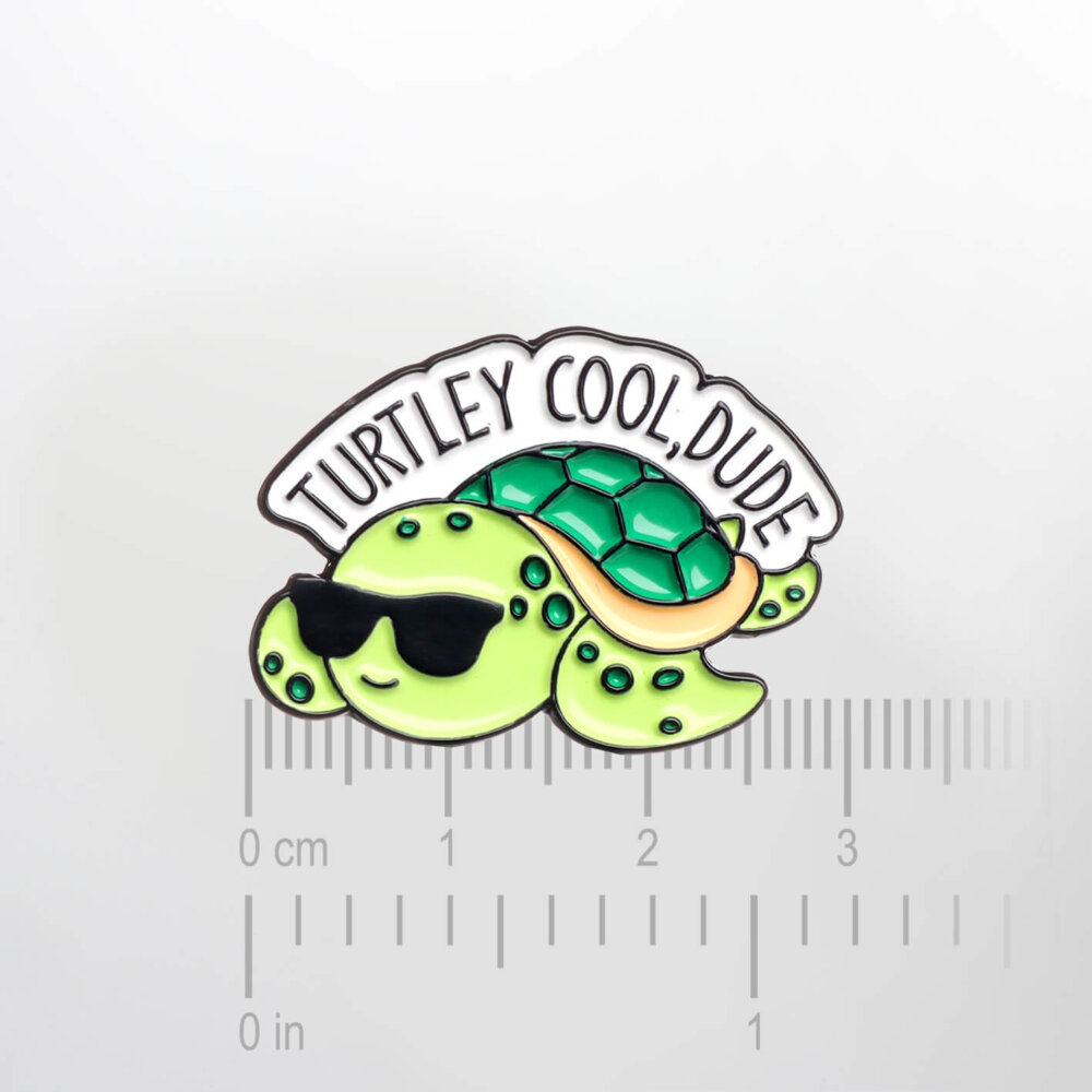 Turtley Cool, Dude – Smaltovaný odznak (#403) - Image 2